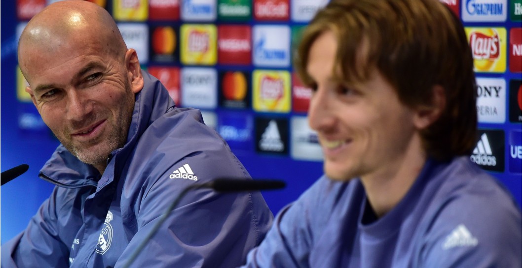 Zidane y Modric en rueda de prensa