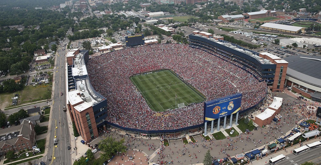 Michigan Stadium, Real Madrid, Manchester United, amistoso