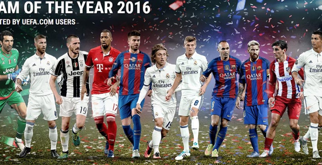 El equipo del año 2016 para UEFA.com
