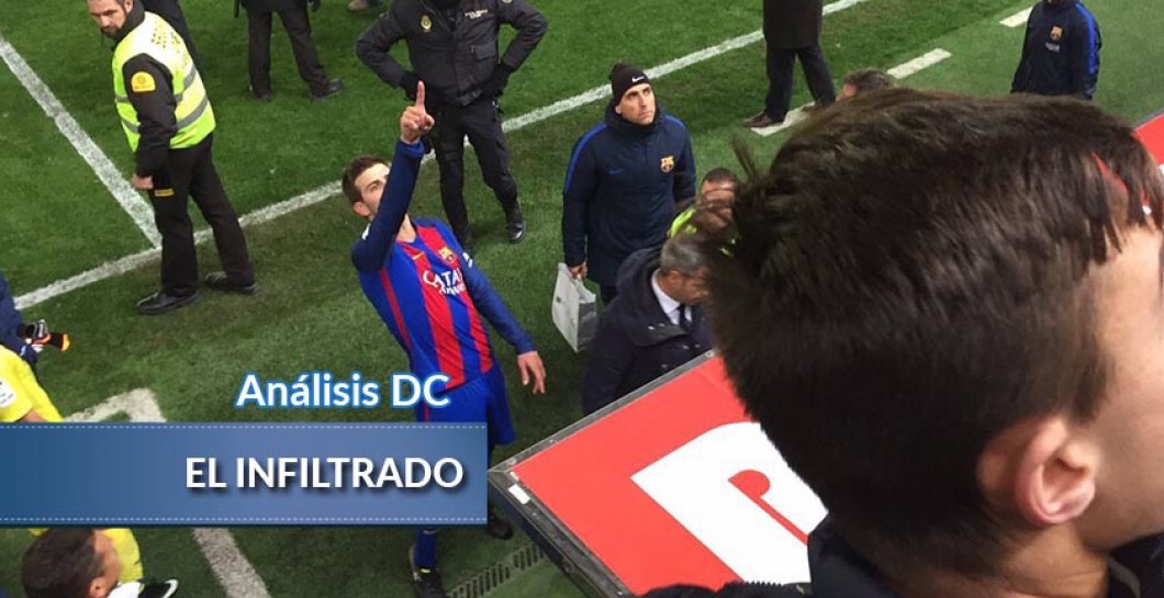 Piqué gritó a Tebas al acabar el partido de Villarreal