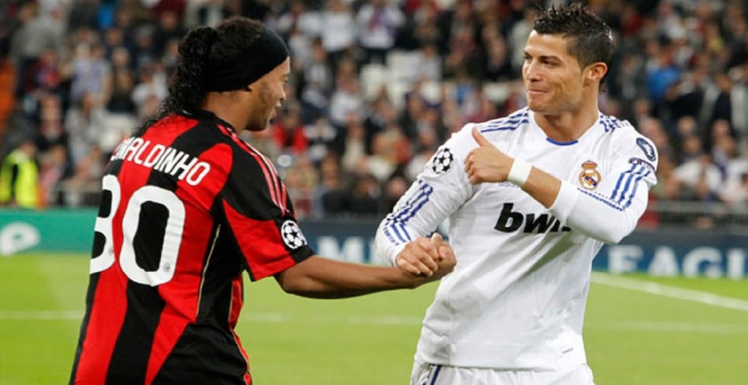 Ronaldinho y Cristiano Ronaldo
