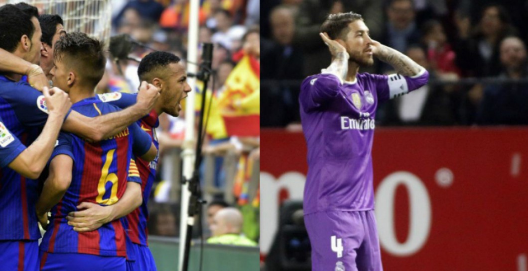 Celebraciones Ramos y Neymar