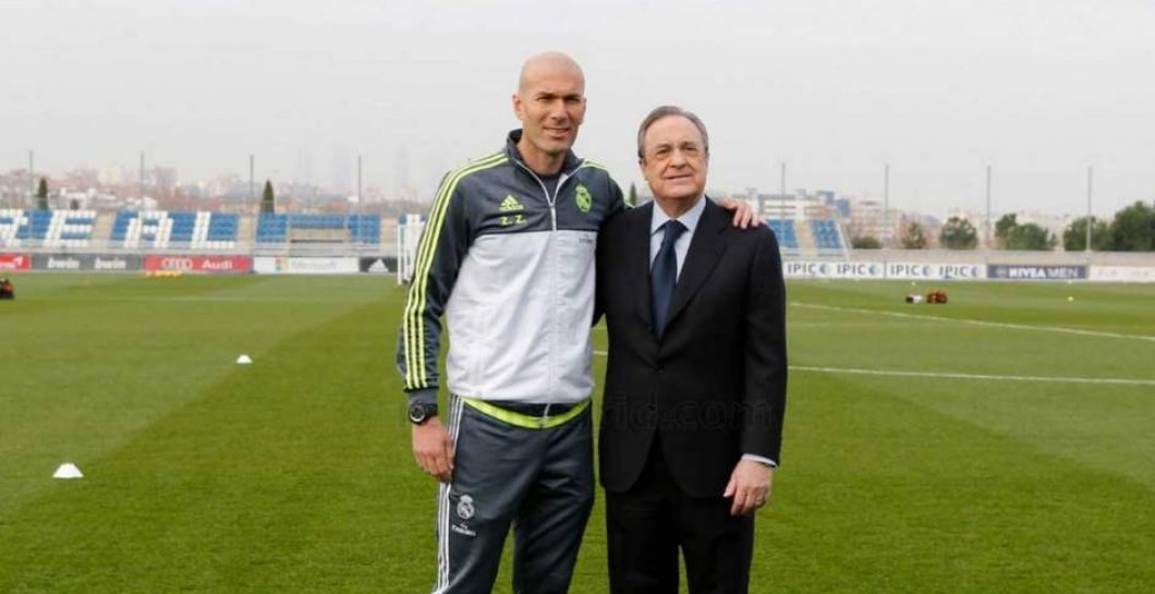 Florentino y Zidane en Valdebebas