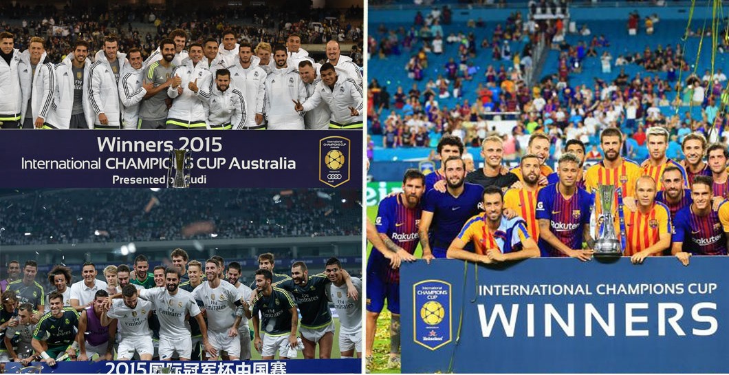 Montaje Internacional Champions Cup campeones