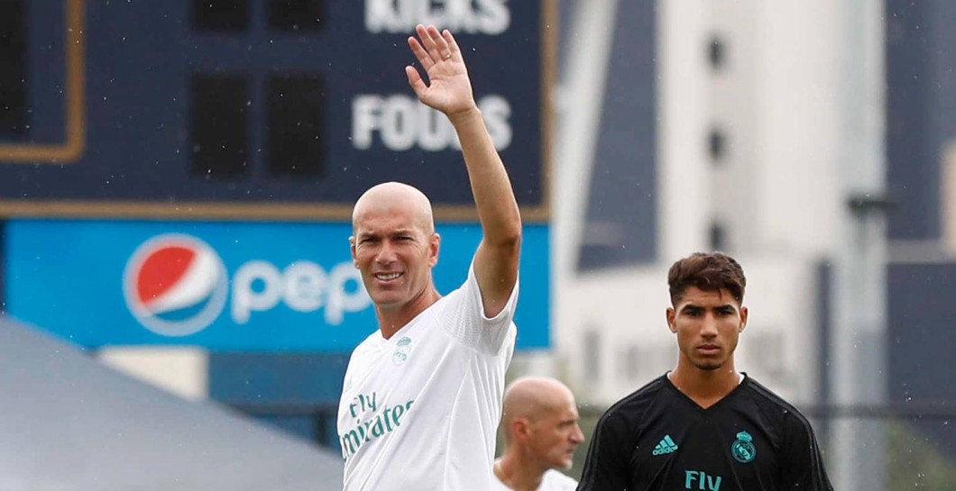 Zidane en el entrenamiento de Miami