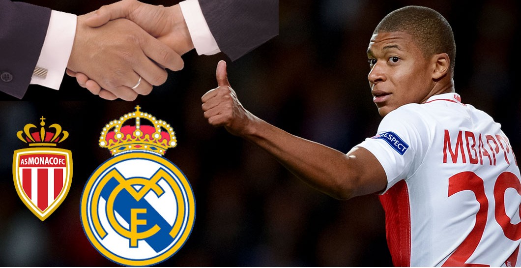 Montaje negociación Mónaco, Real Madrid y Mbappé