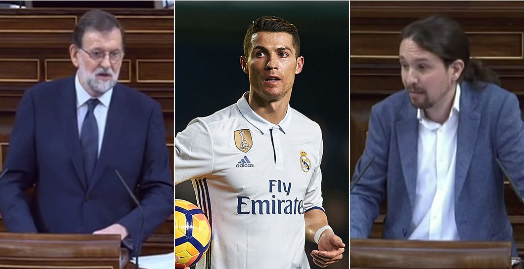 Mariano Rajoy, Cristiano Ronaldo, Pablo Iglesias