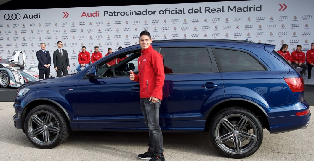James con el Audi del Madrid