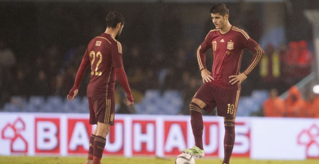 Isco y Morata con la selección española