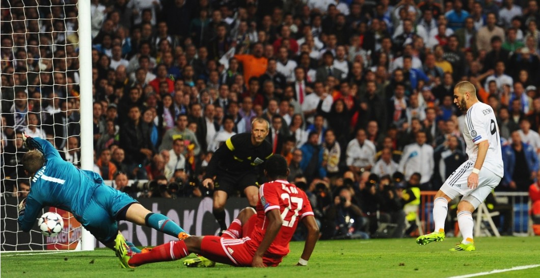 Benzema contra el Bayern de Múnich en 2014
