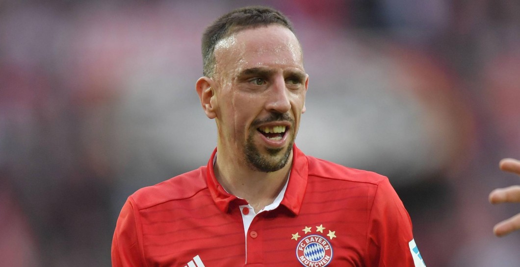 Ribery en un partido con el Bayern