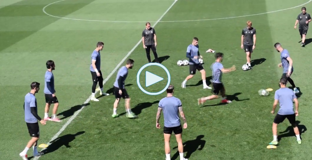 Video, entrenamiento, Real Madrid