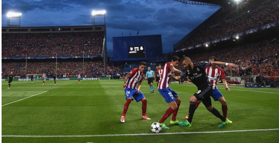 Jugada de Benzema contra el Atlético de Madrid