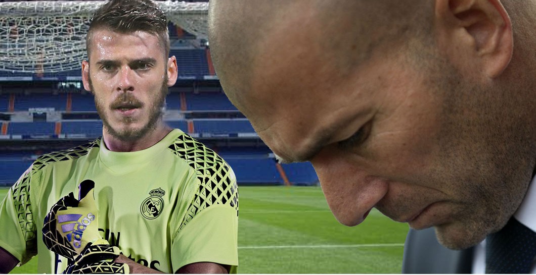 Montaje de Gea al Madrid y Zidane pensando