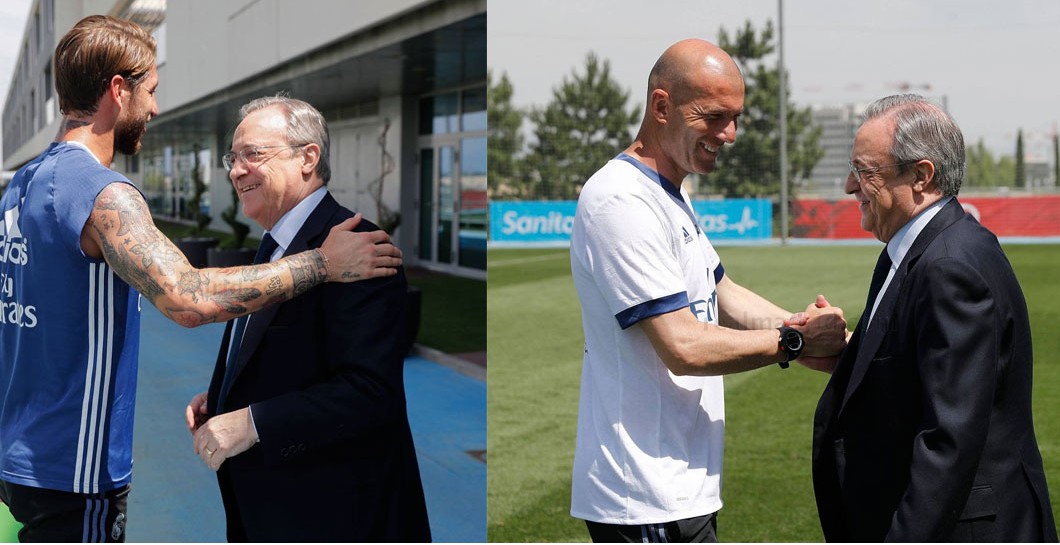 Visita de Florentino al Real Madrid
