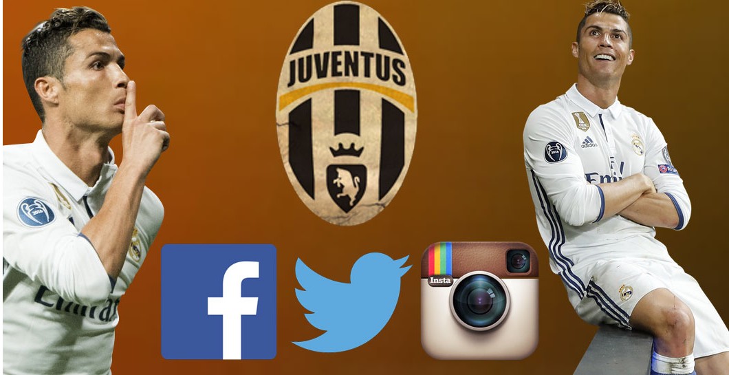 Montaje Cristiano Ronaldo, redes sociales, Juventus de Turín