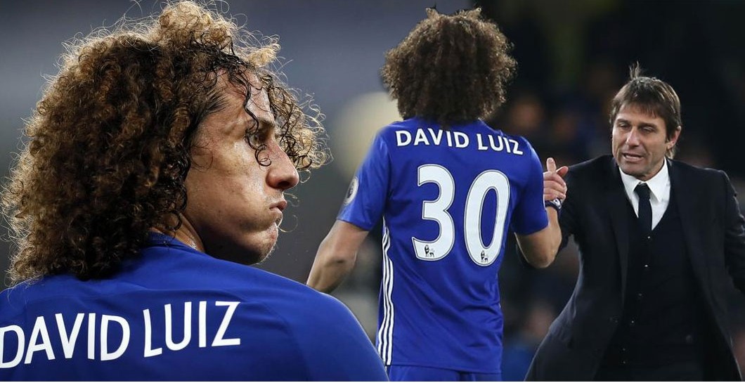 Montaje de David Luiz y Conte