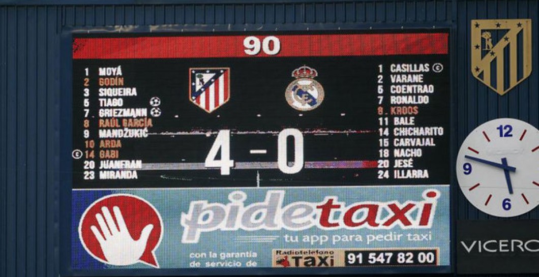 4-0, videomarcador, Vicente Calderón