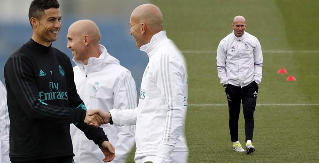Montaje Zidane entrenamiento y Cristiano