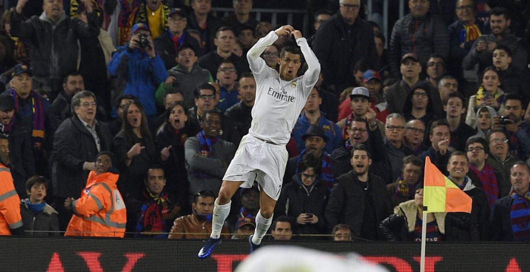 Cristiano celebró así su gol en el Camp Nou en 2016