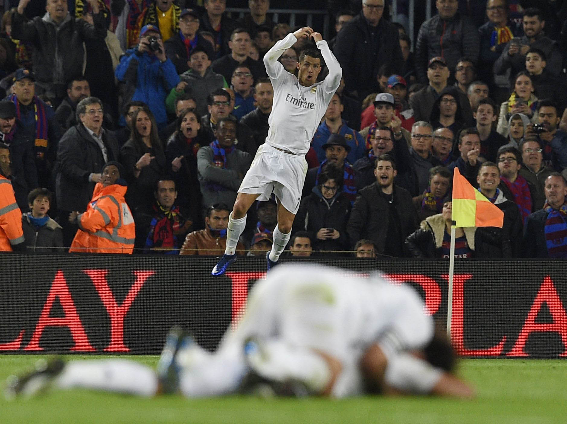 Cristiano celebró así su gol en el Camp Nou en 2016