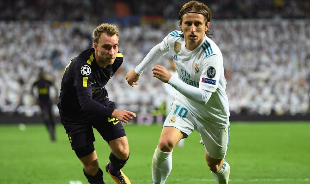 Modric en el partido ante el Tottenham del Bernabéu
