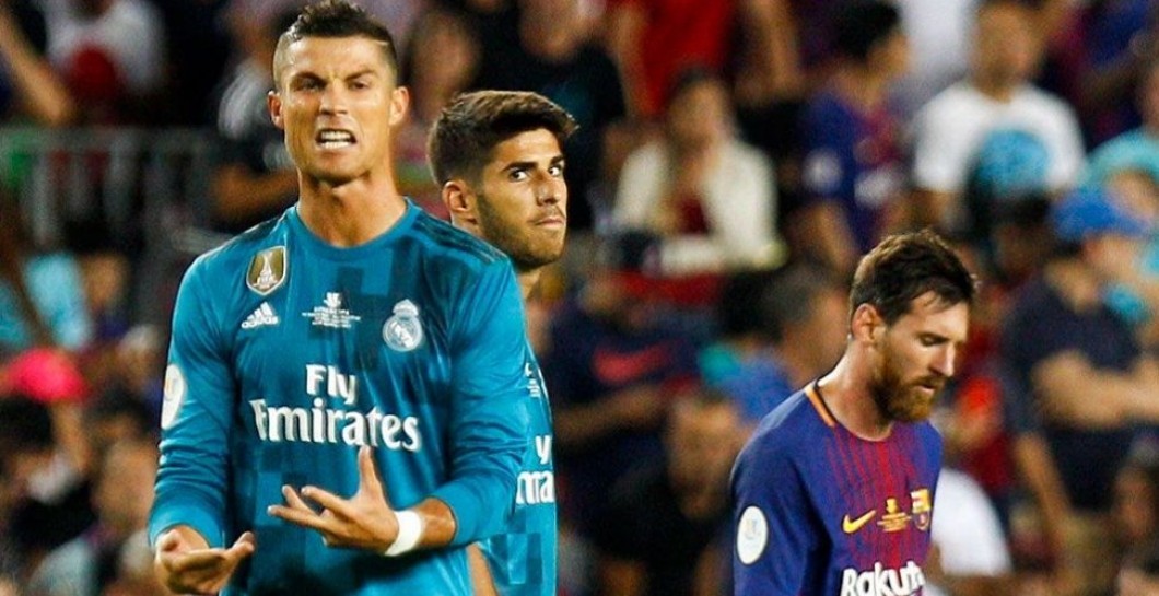 Cristiano Ronaldo y Messi en la última Supercopa de España