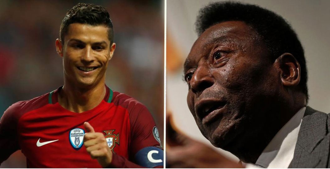 Montaje de Cristiano Ronaldo y Pelé