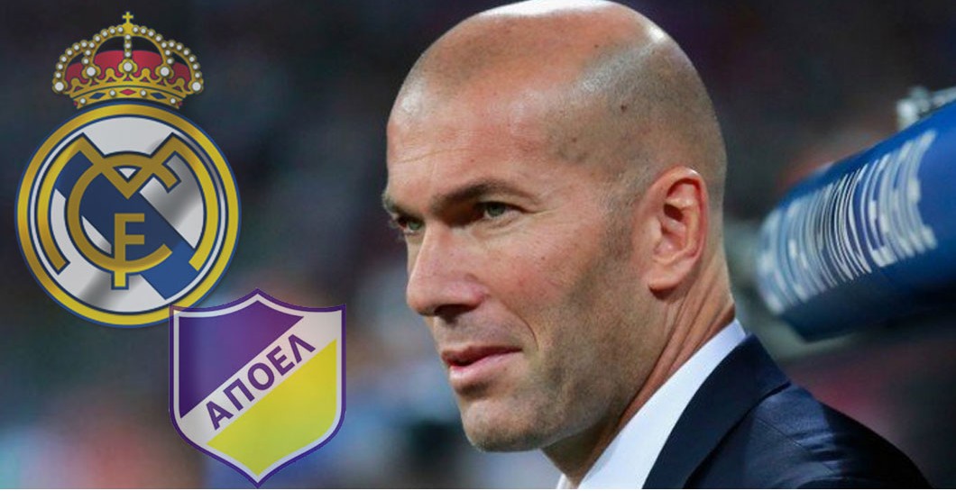 Montaje Zinedine Zidane y Real Madrid APOEL