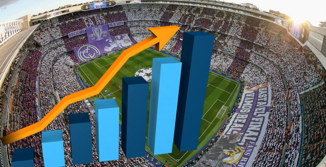 Montaje de Santiago Bernabéu e ingresos