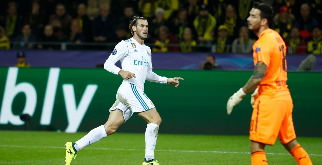 Celebración gol de Bale al Borussia