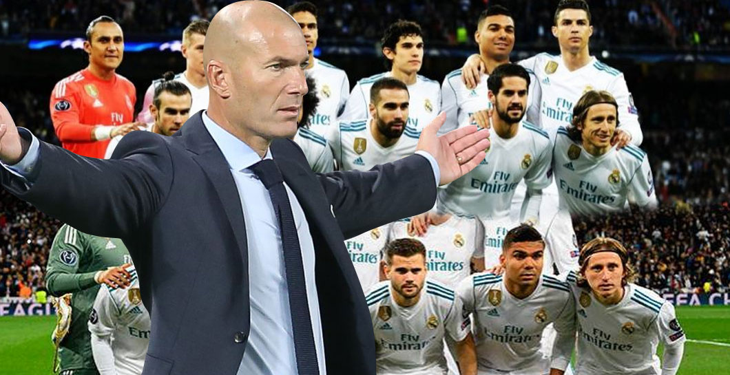 Onces del Real Madrid y Zidane