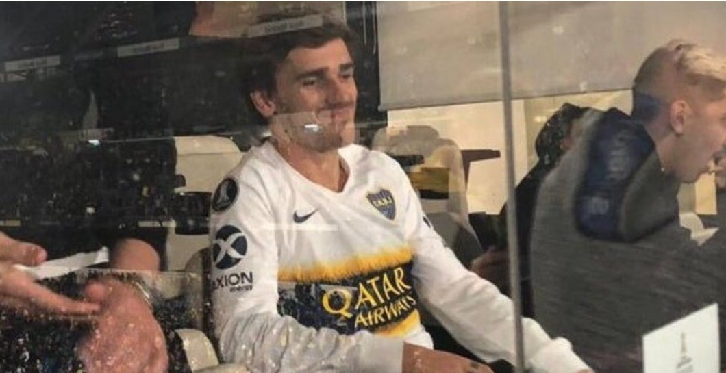 Griezmann, camiseta Boca Juniors, Bernabéu