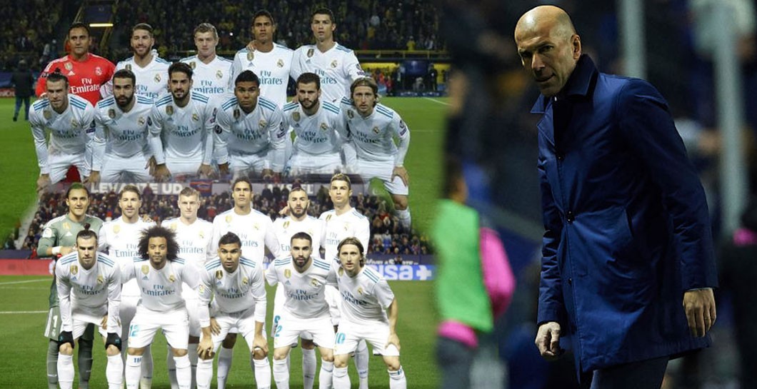 Zidane y dos posibles alineaciones