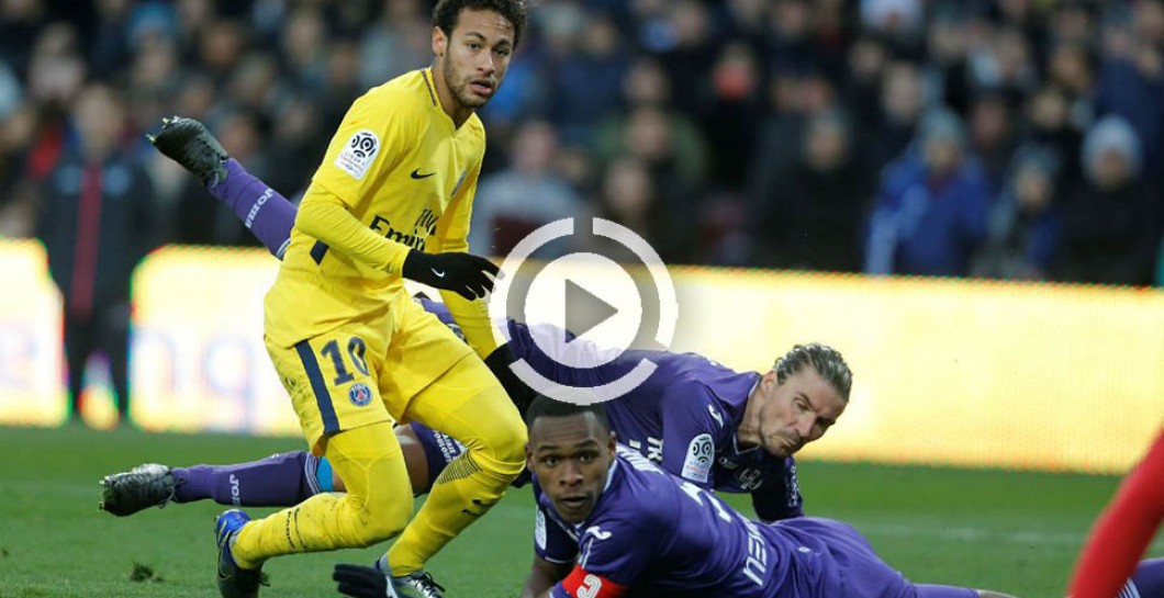 Neymar Jr. marcó el gol de la victoria del PSG ante el Toulouse
