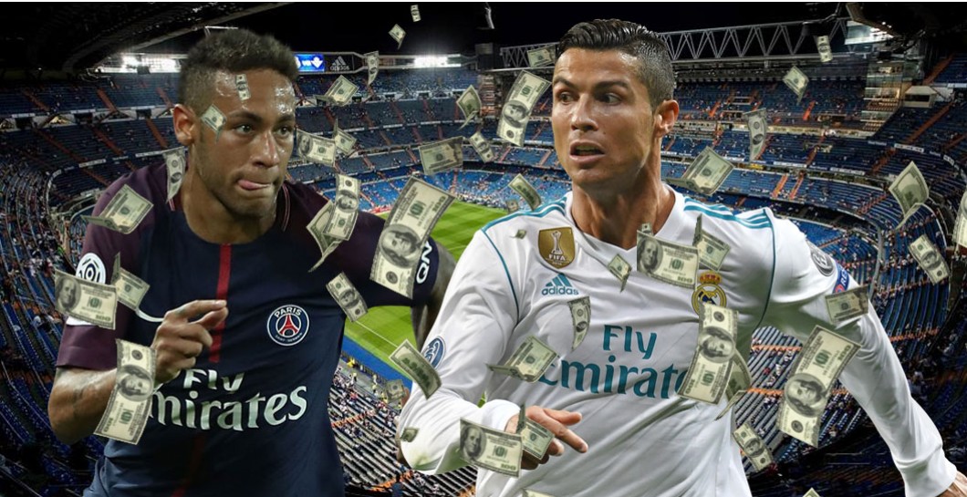 Neymar, Cristiano y dinero