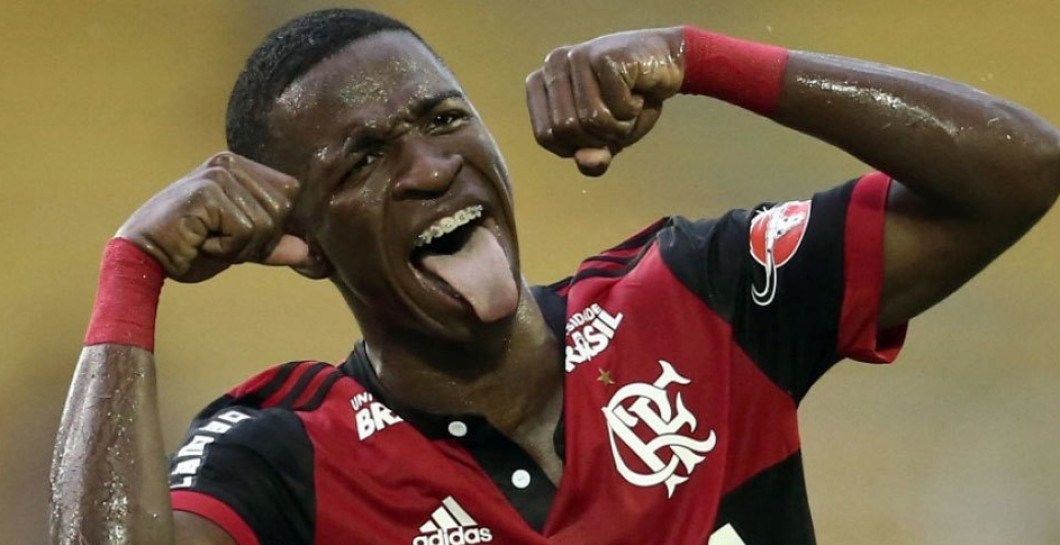 Vinicius, Flamengo, celebración, gol, llorando