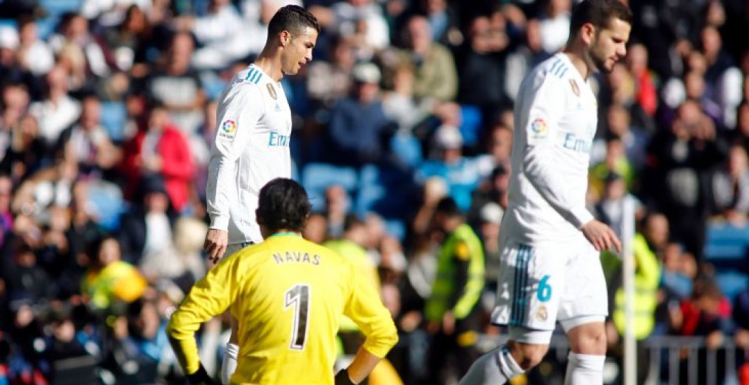 Cristiano Ronaldo, Keylor Navas y Nacho se lamentan en un encuentro