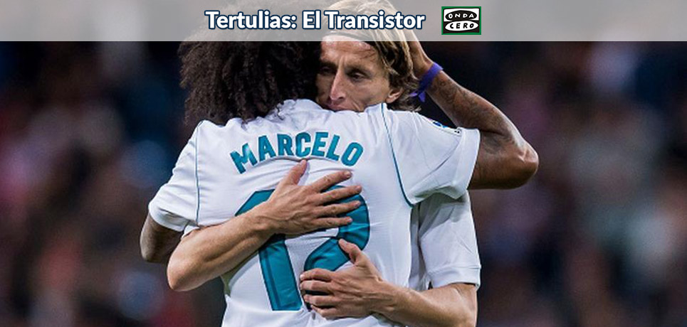 Tertulias - Abrazo entre Marcelo y Luka Modric