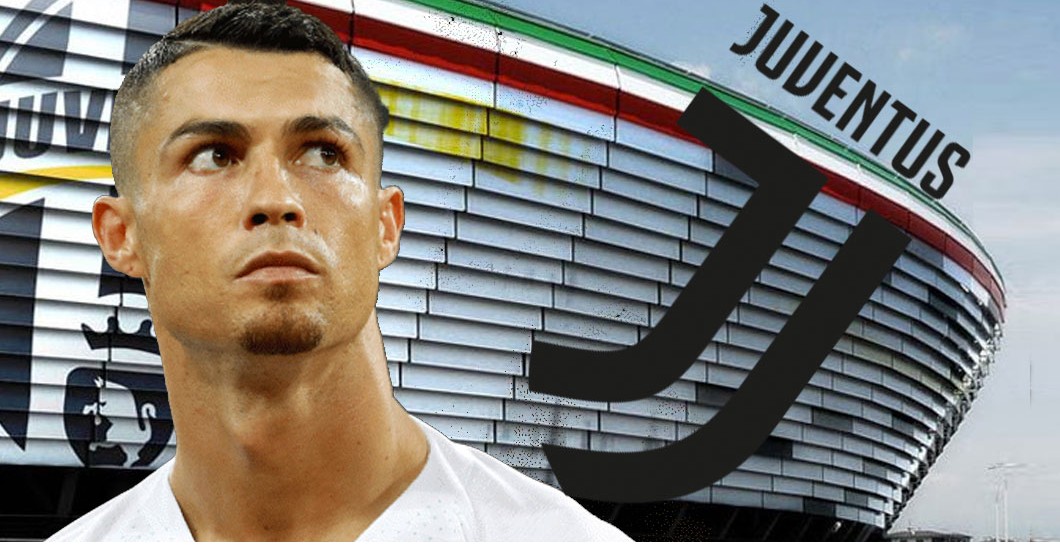 Cristiano Ronaldo con escudo Juve 