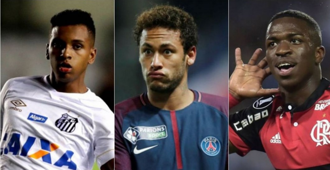 Neymar, Vinicius y Rodrygo