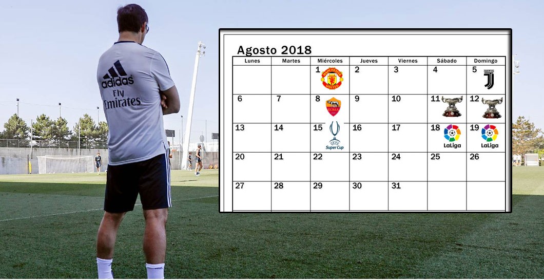 Real Madrid y calendario de agosto