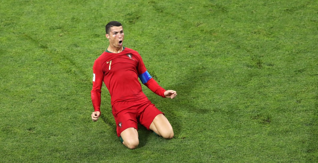 Cristiano Ronaldo celebración contra España