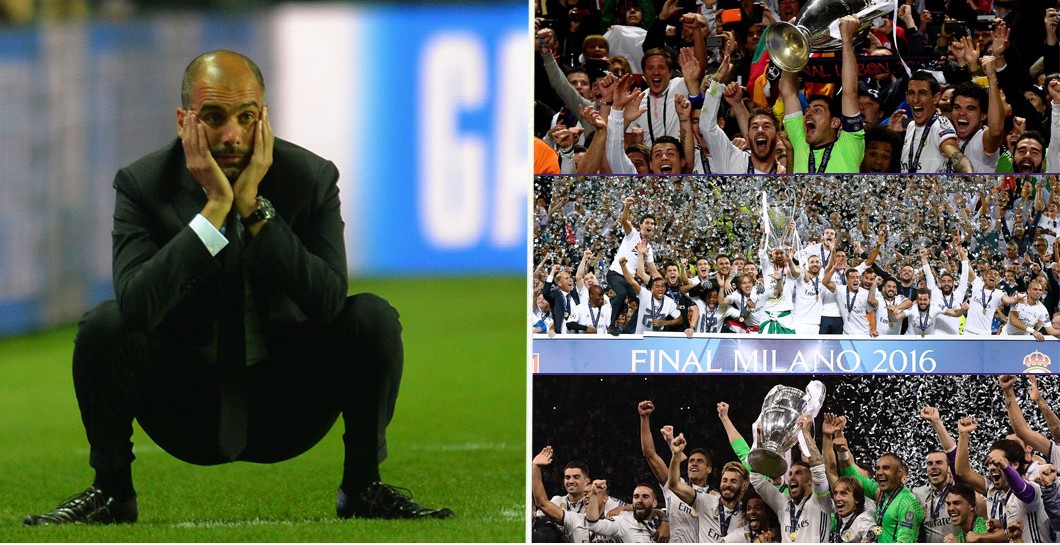 Guardiola y Champions del Real Madrid