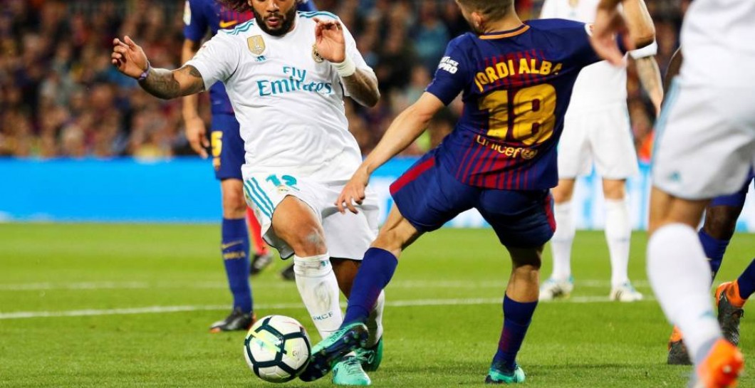 Penalti no pitado de Jordi Alba a Marcelo en el Clásico