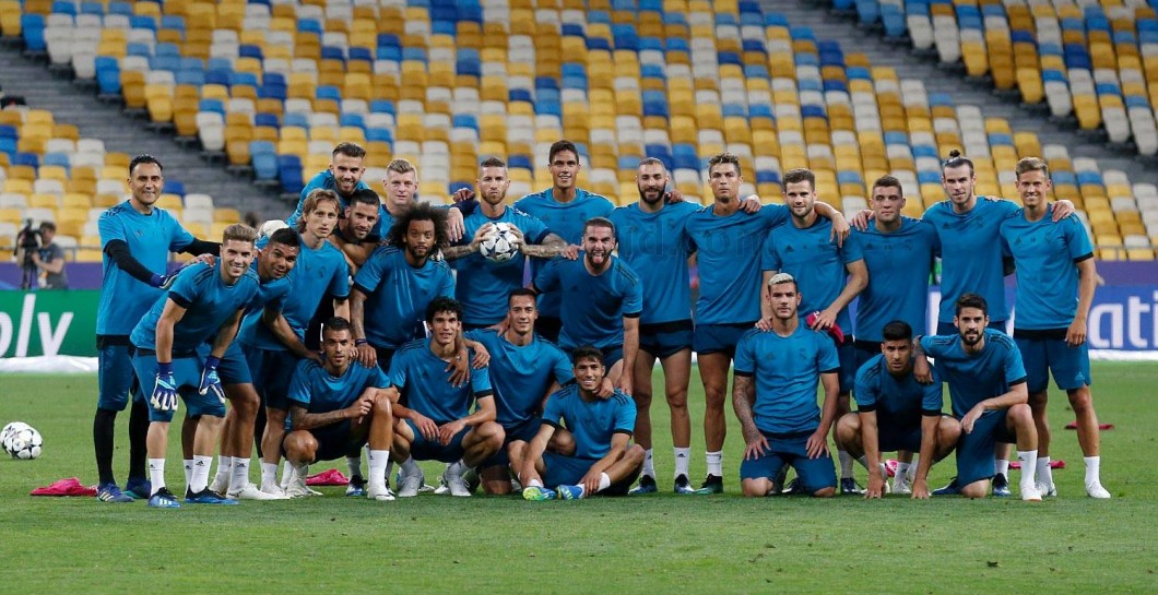 Jugadores del Real Madrid en Kiev