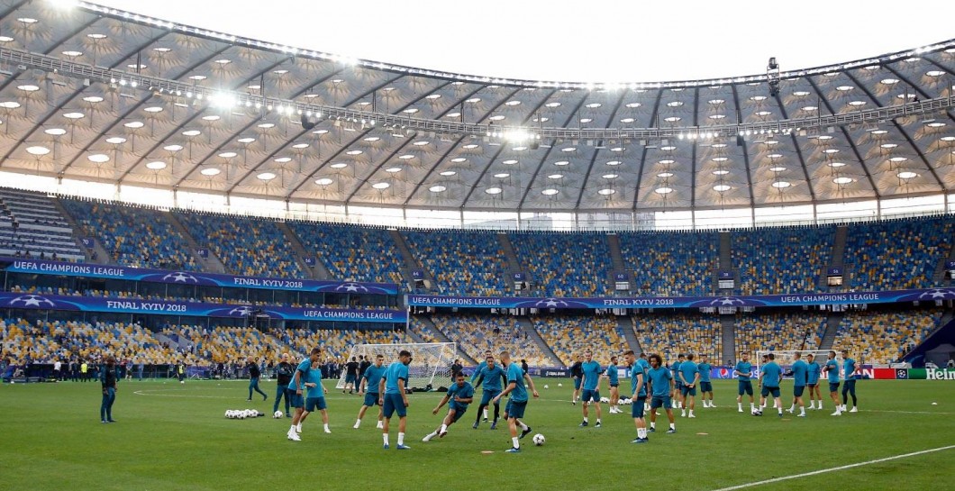 Entrenamiento del Real Madrid en Kiev