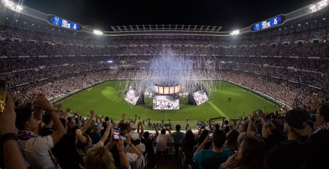 El Santiago Bernabéu durante la final