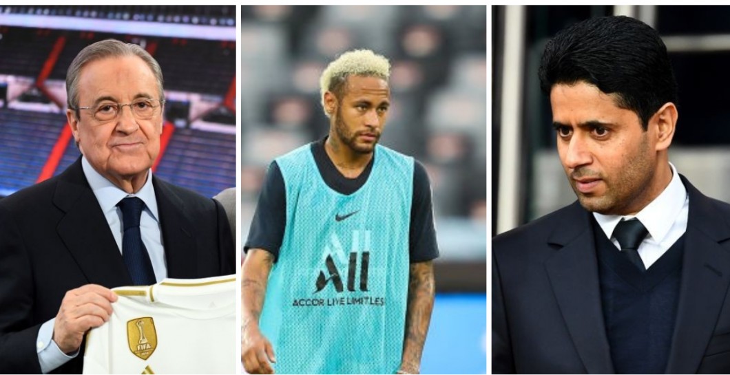 Florentino, Neymar y Al-Khelaïfi
