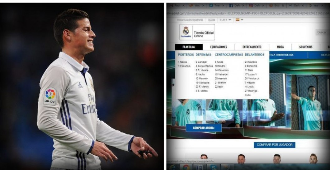 James y web del Madrid